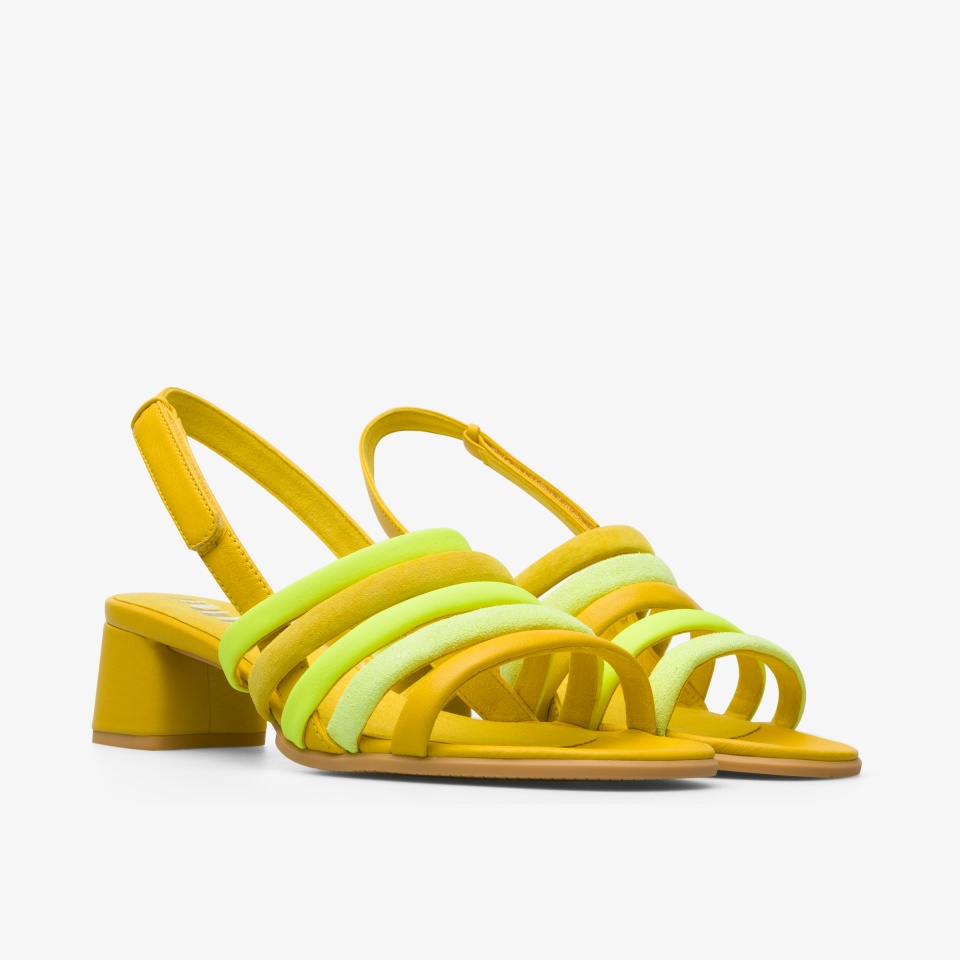 Zapatos de Tacon Camper Twins Mujer - Amarillo | Camper Online + 7864DEQGS